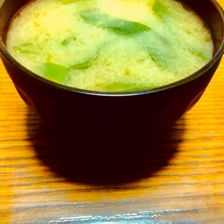 姫竹と青ネギの味噌汁